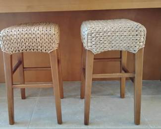 CW140Wood Basket Wooden Bar Stools 