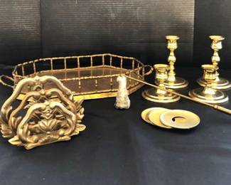 CW141Collection Of Assorted Brass Items