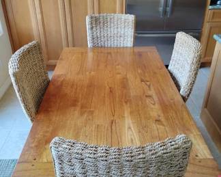 CW155Medium Tone Wood Dining Set