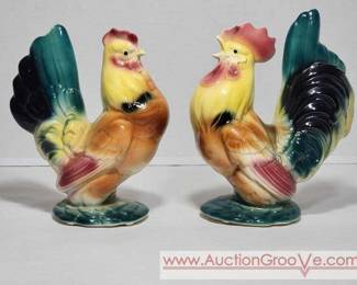 Royal Copley Rooster and Hen