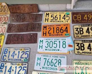 1923, 1926, 1927, 1928 and thirtythree other WISCONSIN LICENSE PLATES plus more