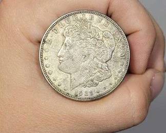 1 1921D Morgan Silver Dollar