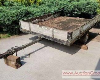 Vintage Tilt Bed Snowmobile Trailer. Needs a tune up