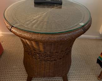 Woven side table