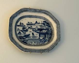 Blue and white small platter