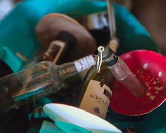 Wine and liquor bottle bird feeders