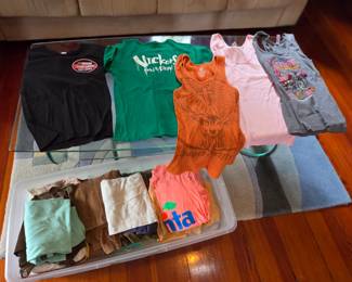Branded women's clothing. Some of it is Nascar promo stuff that is hard to find