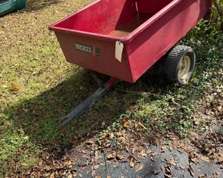A garden cart ready for fall cleaning or spring work - it’s ready to roll.