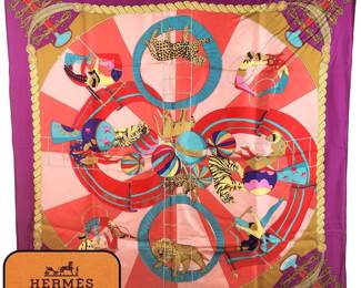 Hermes silk scarf with box