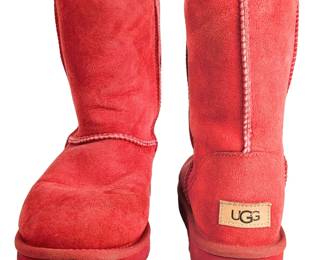 Red suede Ugg boots