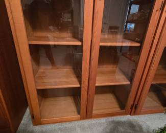 2 Glass Door Cabinets Available