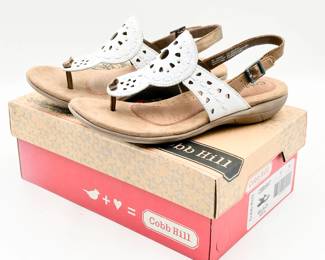 Womens Cobb Hill Willa Sandals White Leather (CBB06WT)
