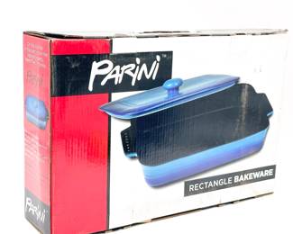 Parini Deep Covered Rectangular Nonstick Glazed Ceramic Stoneware