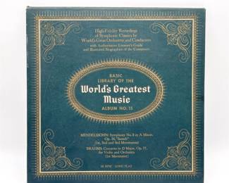 "Basic Library of the World's Greatest Music" Album No. 15 Vinyl Record