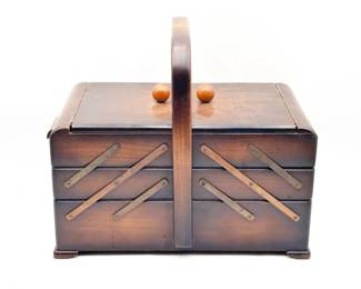 Mid-Century Accordion Sewing Box