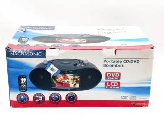 Magnasonic MAG-MDVD500 Portable CD/DVD Boombox w/ 7″ LCD Screen & AM/FM Radio