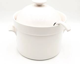 Ceramic Soup Tureen w/ Ladle & Lid