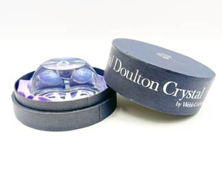 Royal Doulton Crystal Paperweight by Webb Corbett