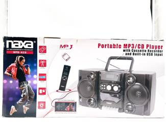 Naxa NPB-428 Portable MP3/CD/USB Player w/ Cassette Recorder