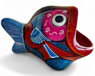 Hand-Painted Mexican Talavera Pottery Sponge Holder
