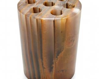 Vintage Carved Onyx Pencil Holder