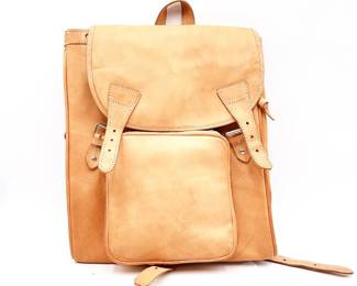 Vintage Leather Softshell Backpack