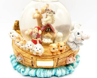 Westland Giftware Dreamsicles Noah's Ark Snow Globe Music Box “Happy Landings”