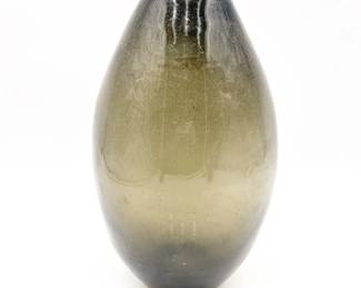 Mid-Century Modern Scandinavian Style Smoked Glass Vase