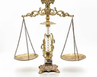 Vintage Hollywood Regency Style Decorative Scales