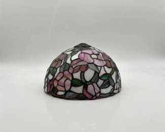 Art Nouveau Leaded Slag Glass Lamp Shade