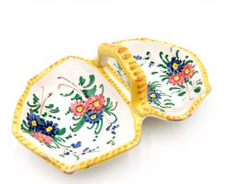 Italian Hand-Painted Faïence Double Dish