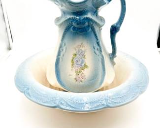 Vintage Ironstone Wash Basin & Pitcher Set