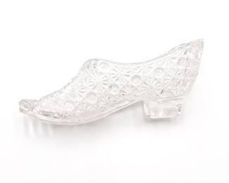 Pressed Glass Starburst Shoe