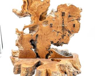 Live-Edge Wood Clock