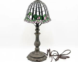 Vintage Tiffany-Style Stained Glass Floral Table Lampdsdfsd