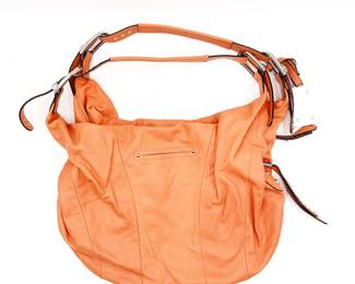 B. Makowsky Orange Hobo Style Handbag