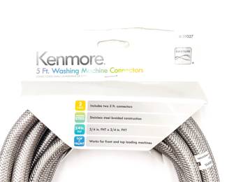 Kenmore 59027 Washing Machine Connectors – 5 ft, 2 Pack