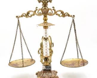 Vintage Hollywood Regency Style Decorative Scales