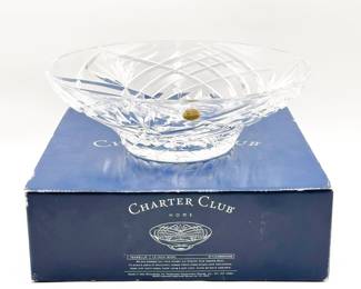 Charter Club Home Isabelle 12" Lead Crystal Bowl