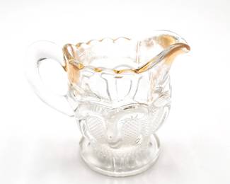 US Glass Texas Gold Pattern Creamer