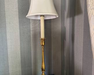 Ralph Lauren Brass Candlestick Table Lamp. Measures 36" H to Finial. Photo 1 of 2. 