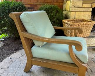 Smith & Hawken Wood Arm Chair - 2 Available. Each Measures 29" W x 38" D. Photo 2 of 3. 