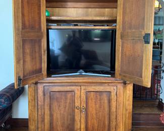 Ralph Lauren Polo Oak Armoire / Cabinet. Measures 55" W x 29" D x 85.5". Photo 2 of 6. 