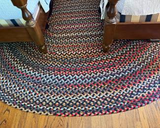 Hand-Hooked Oval Rug. Measures 7' 10" x 8' 8". Photo 1 of 2. 