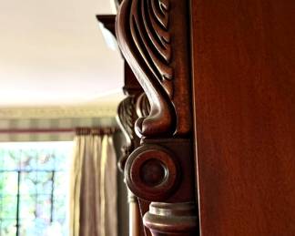 Ralph Lauren Weatherbys Mahogany China Cabinet / Bookcase. Measures 95" W x 20" D x 94.25" H. Photo 5 of 6. 