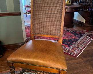 Ralph Lauren Home "Polo Suite" Dining Table and Chair Set. Sold as Set or Independently. Chair Backs Upholstered in Glengarrif Plaid, Loden Colorway.  Photo 6 of 9.
