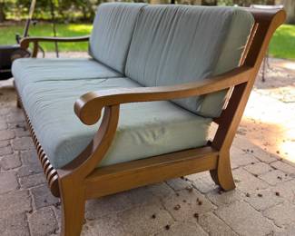 Smith & Hawken Wood Sofa. Measures 68" W x 38" D. Photo 2 of 4. 