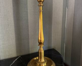 Ralph Lauren Brass Candlestick Table Lamp. Measures 36" H to Finial. Photo 2 of 2. 