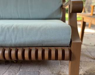 Smith & Hawken Wood Sofa. Measures 68" W x 38" D. Photo 3 of 4. 