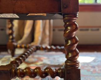 Ralph Lauren Home "Polo Suite" Dining Table and Chair Set. Sold as Set or Independently. Chair Backs Upholstered in Glengarrif Plaid, Loden Colorway.  Photo 5 of 9.